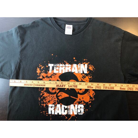 Terrain Racing Graphic T-Shirt Monkey Face Black and Orange Unisex Adult Large - Picture 7 of 8
